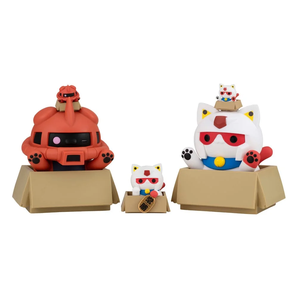 Mobile Suit Gundam Mega Cat Project Nyandam Trading Figure Luckycat 6 cm Blind Box - 1 Unidade